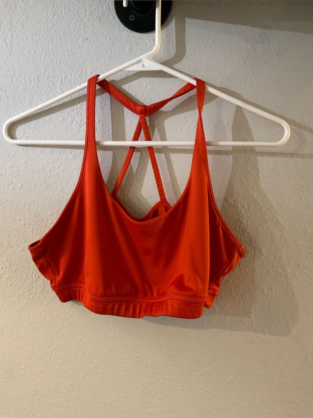 Red Strappy Sports Bra